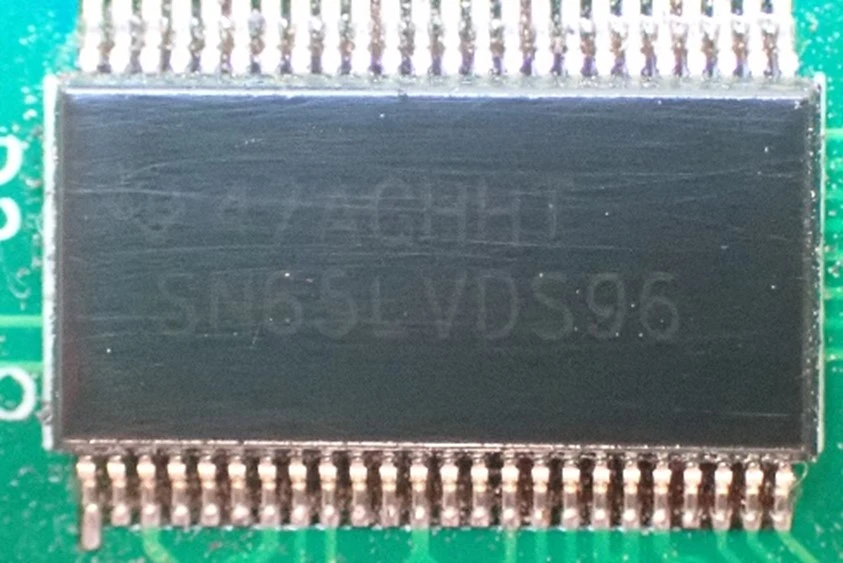 Three serial 7-bit shift registers and four low-voltage differential signaling (LVDS) line receivers (Photo 256)