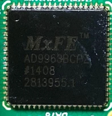 Мікросхема перетворювач DAШирокосмуговий MxFE 175000KSPS 12Bit 72Pin LFCSP EP T/R (Фото 256)