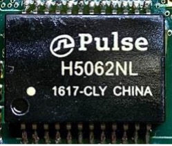 Audio transformer / signal transformer 1000BaseT SMD NonPoE 350uH, 65 Ohm, 1 Pulse Port