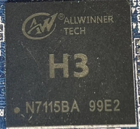 Allwinner H3 processor with 4 ARM Cortex-A7 cores