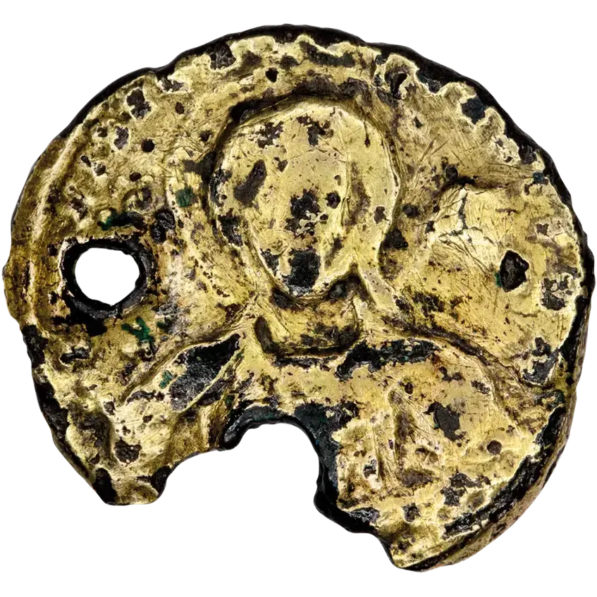 Plated coin (imitation of the solidus of Constantine VII and Roman II, fragment)