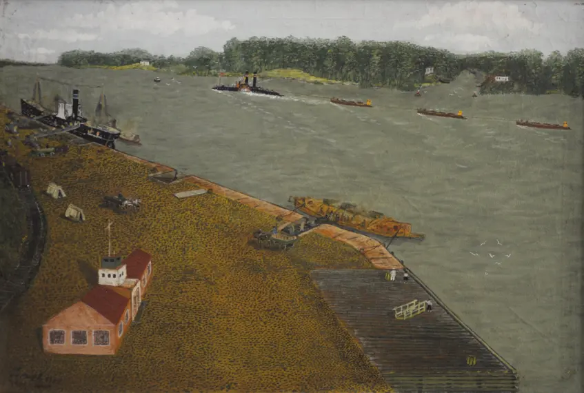 Paintings of old Kherson. River pier / Kartynky staroho Khersonu. Richkovyi prychal