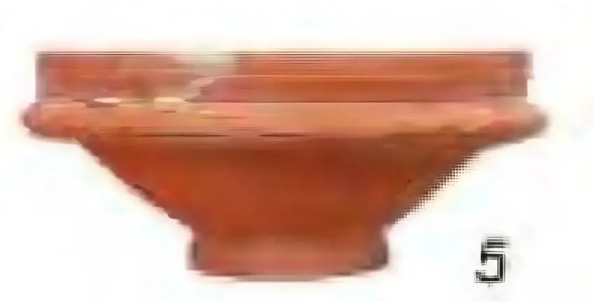 Red clay bowl