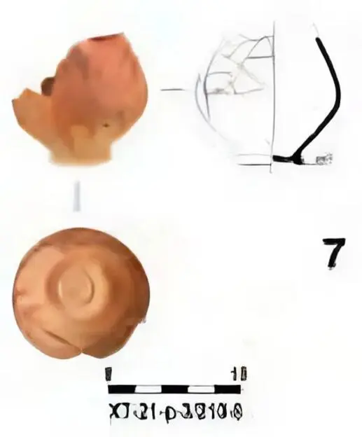 Fragmented red clay bowl №1 (Photo 256)