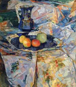 Still life with a blue jug