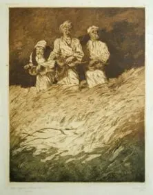 "Three Lyre Players". Based on the work of Taras Shevchenko / "Try lirnyky". Za tvorom T.H.Sнevcнenka