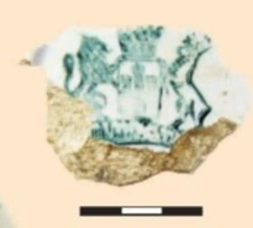 A fragment of earthenware with maker's marks 3