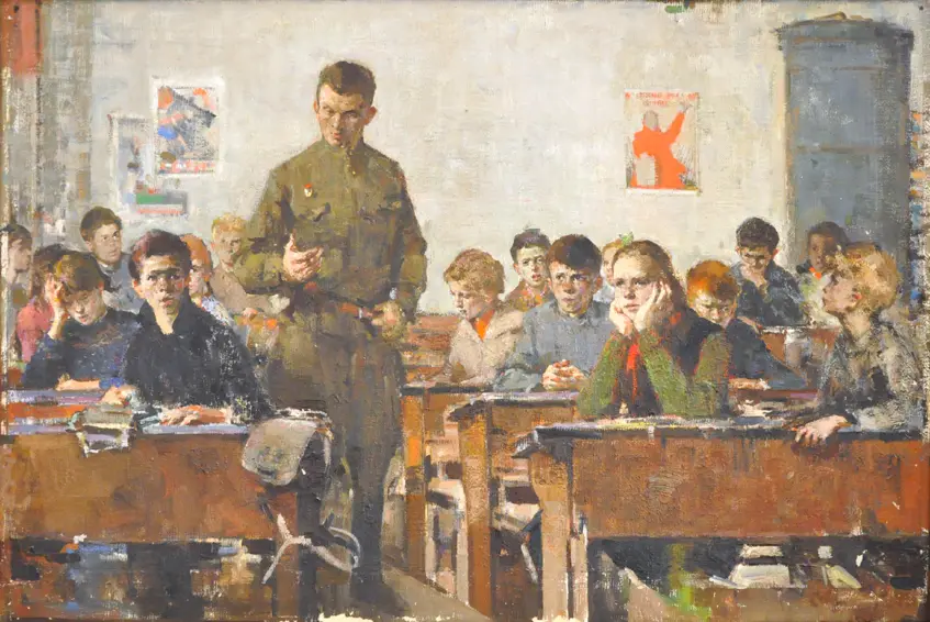 Sketch for the painting "History Lesson" / Eskiz do kartyny "Urok istorii" (Photo 256)