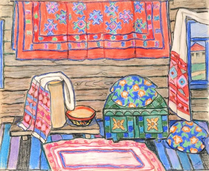 Interior with koumiss / Interiеr z kumysom