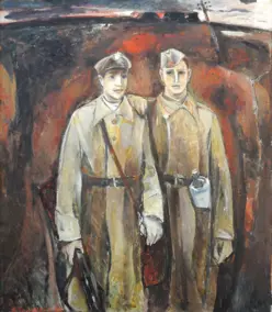 Brothers in arms. Fighting friends (left part of the diptych) / Pobratymy. Boiovi druzi. (liva chastyna dyptykhu)