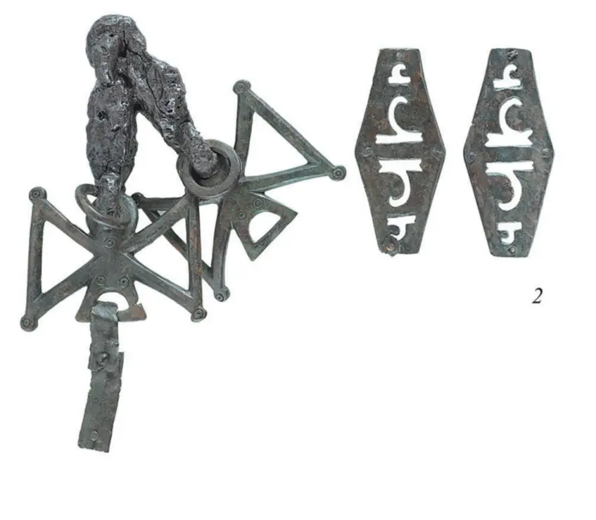 A set of bridles from Grave 58 of the Kiel-Dere cemetery