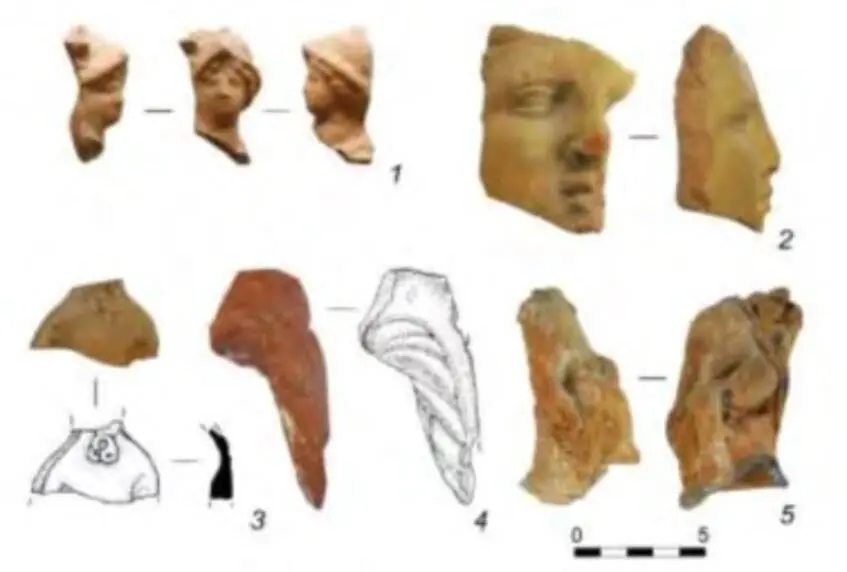 Collection of fragments of terracotta figures