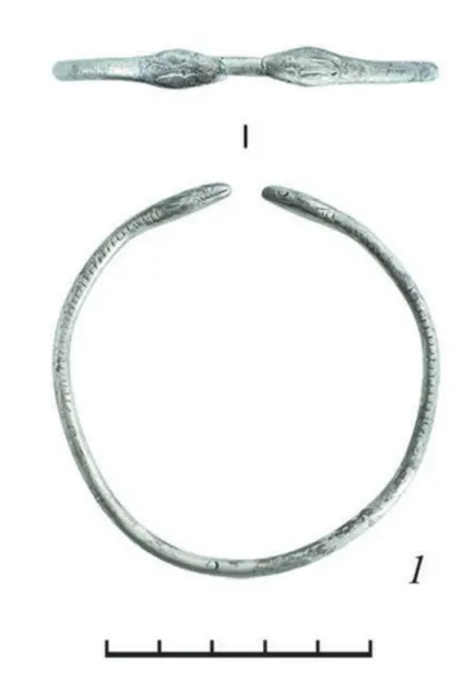 Silver bracelet from Grave 73 of the Kiel-Dere cemetery