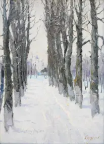 Alley in winter / Аleia vzymku