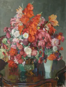 Still life with gladioli / Natiurmort z hladiolusamy