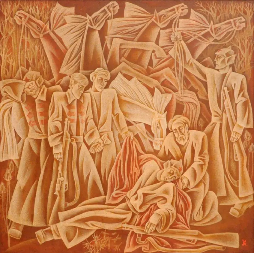 Fallen flag bearer (Komsomol in the civil war) / Zahyblyi praporonosets zahyblyi praporonosets (komsomol u hromadiаnskii viini) (Photo 256)