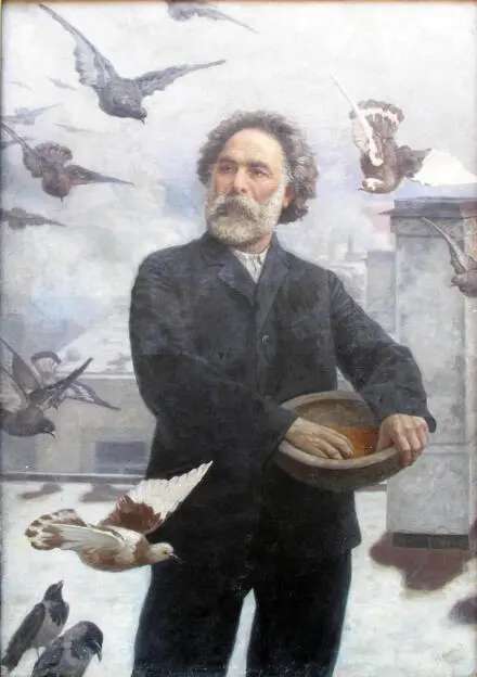 Kuindzhi feeds the pigeons (Photo 256)