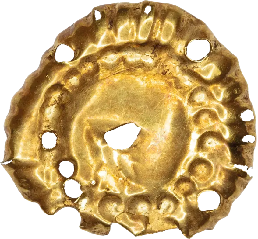 Бляшка нашивная круглой формы