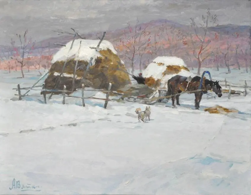In the forestry. Haystacks / U lisnytstvi. Stogy sina (Photo 256)