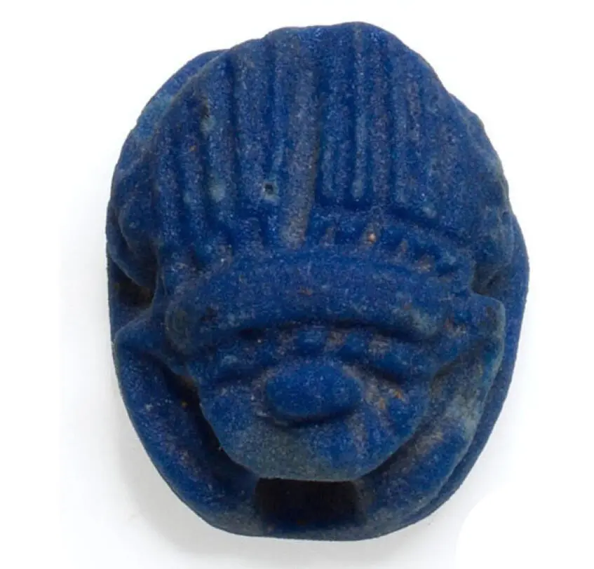 Egyptian faience pendants in the form of scarabs