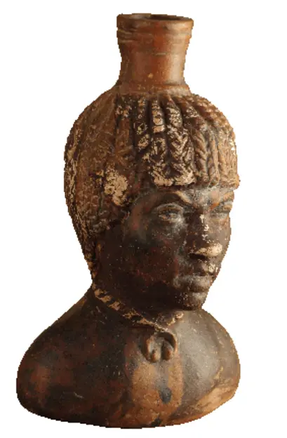 Figured vessel in the form of the bust of an African girl