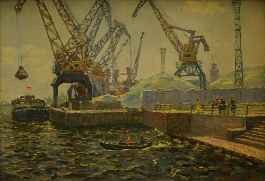 On the berth of the Kherson port / Na prychali Khersonskoho morporta